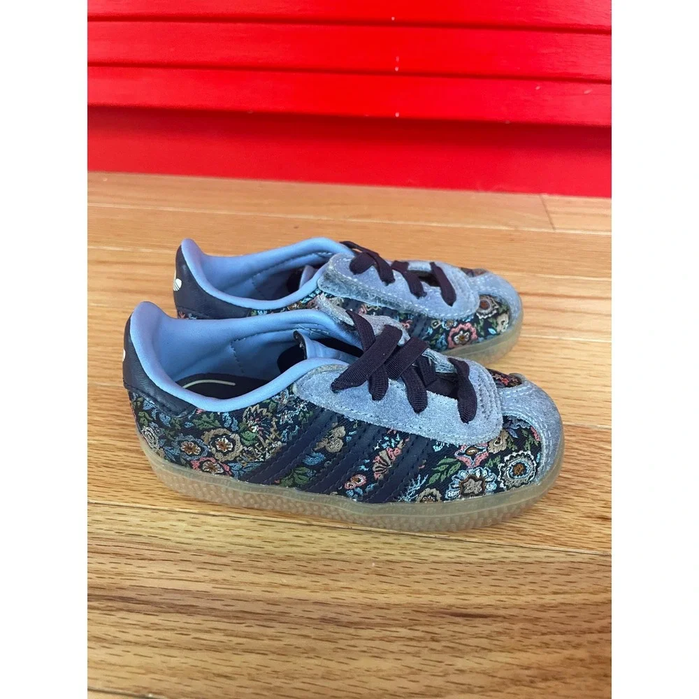 Adidas x Liberty London Gazelle Toddler Floral Suede Sneakers JH5208 Size 6K